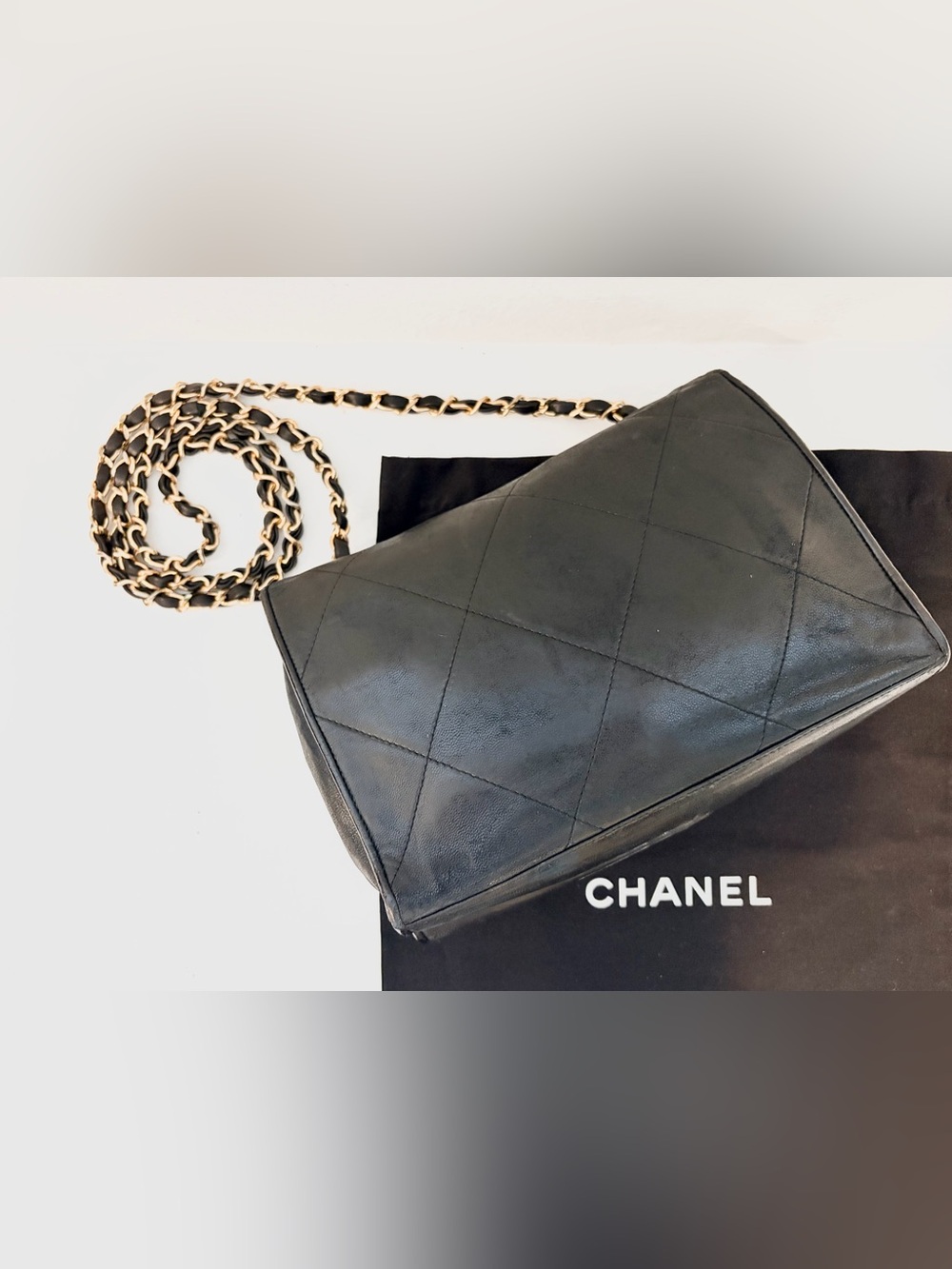 Auth CHANEL Quilted CC Matelasse Lambskin Leather 24K Single Flap Bag - Picture 4 of 16